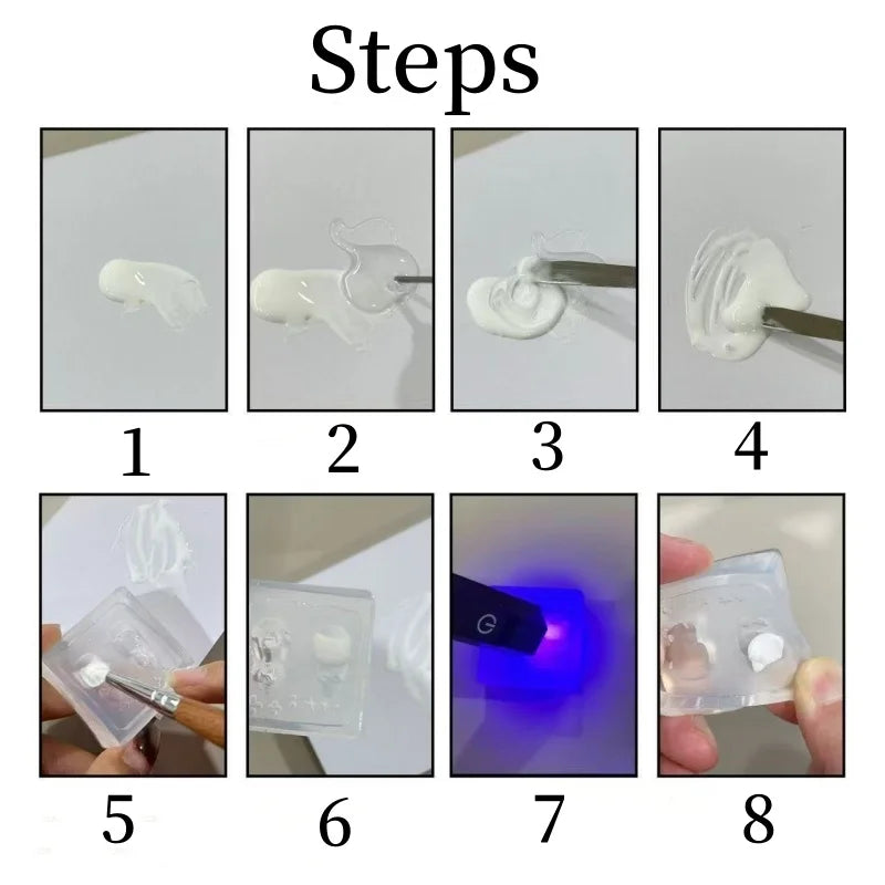 1pc rose flower 3D Acrylic Nail Mold Hand Engraving Mold Nail Art Decorations Silicone Nail Art