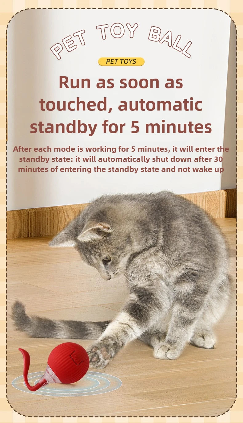 Cat Toys for Cats Ball Dog Toy Ball Electronic Interactive Pet Toy USB Automatic Moving Bouncing for Puppy Cat Products