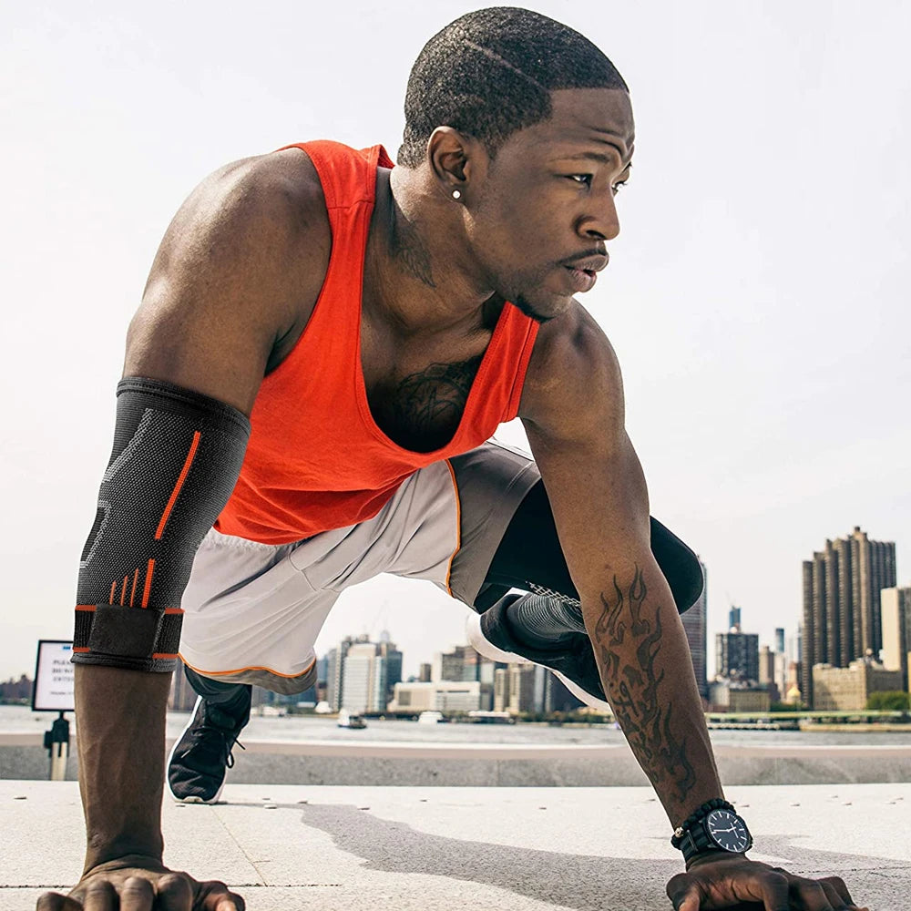 BYEPAIN 1Pcs Fitness Elbow Brace Compression Support Sleeve for Tendonitis, Tennis Elbow, Golf Treatment - Reduce Joint Pain