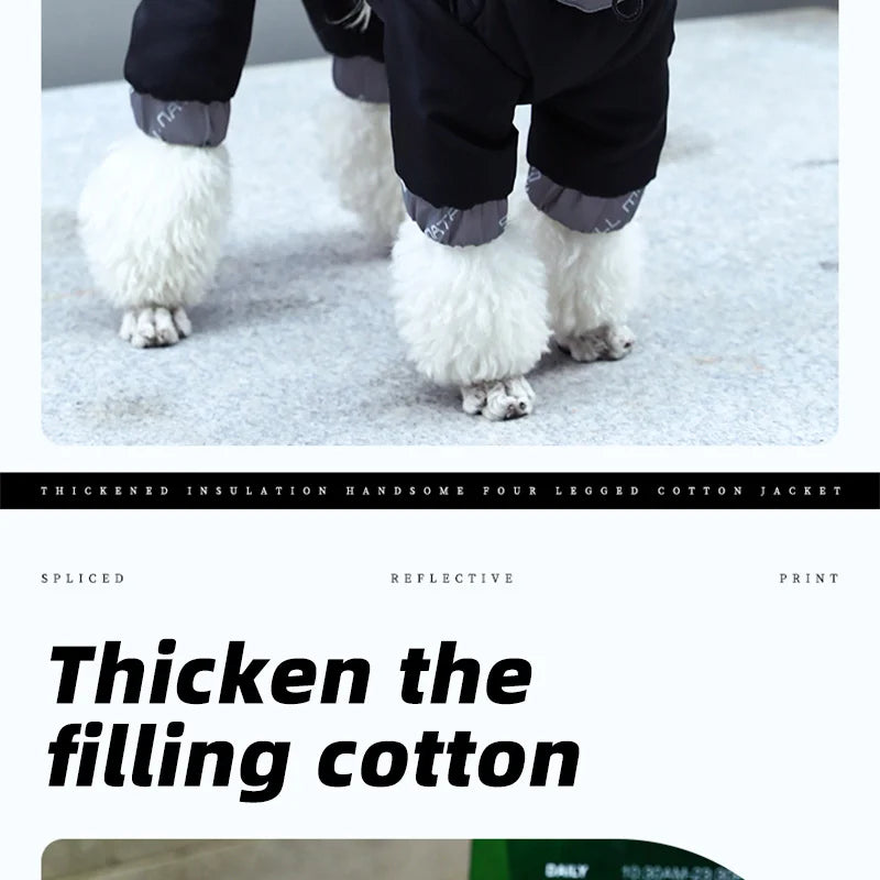 HOOPET Winter Pet Dogs Clothes Puppy Warm Jacket Small Medium Dog Reflective Coat Chihuahua Yorkies Pet Supplies