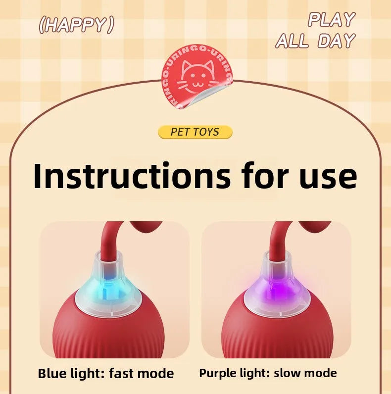 Cat Toys for Cats Ball Dog Toy Ball Electronic Interactive Pet Toy USB Automatic Moving Bouncing for Puppy Cat Products