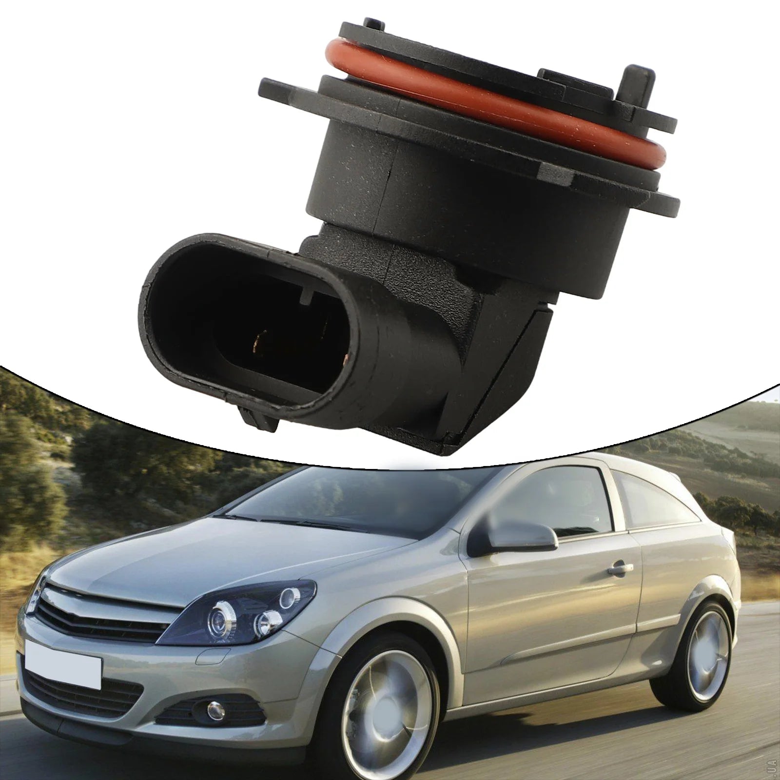 Car Headlight Holder H7 Car Headlight Bulb High Universality Fitment Wear-resistant ABS Material Anti-corrosion Car Maintenance