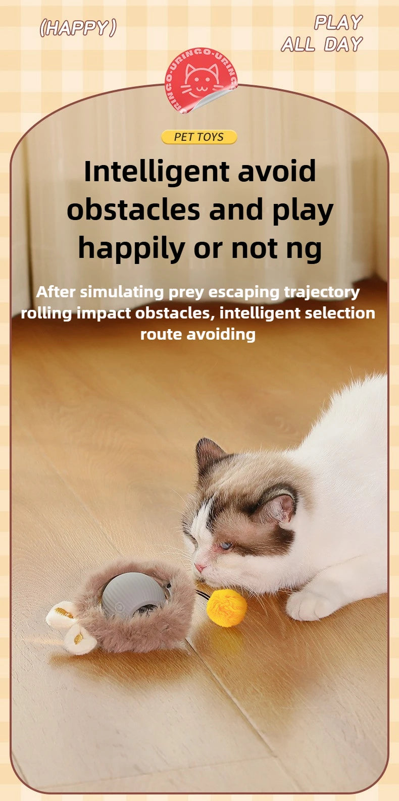 Cat Toys for Cats Ball Dog Toy Ball Electronic Interactive Pet Toy USB Automatic Moving Bouncing for Puppy Cat Products