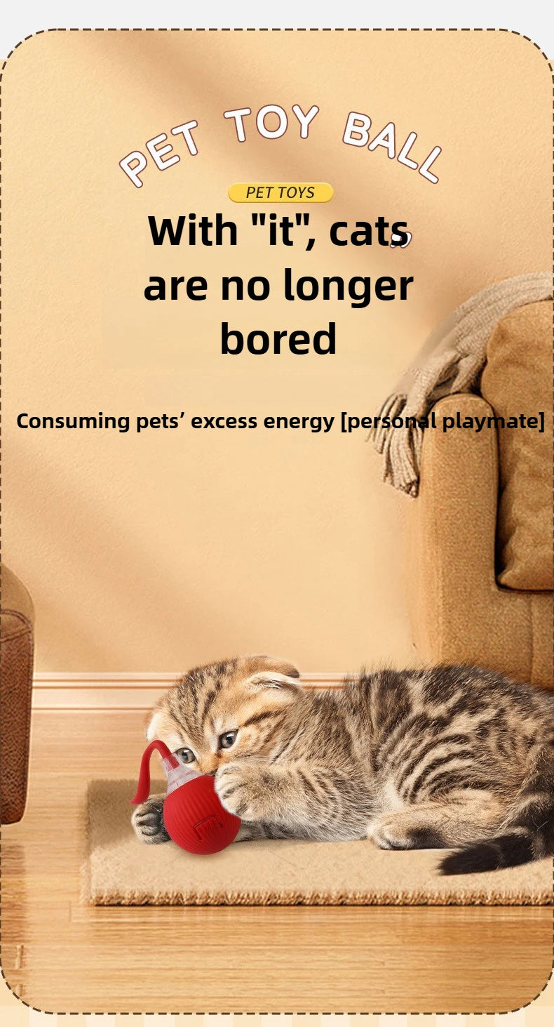 Cat Toys for Cats Ball Dog Toy Ball Electronic Interactive Pet Toy USB Automatic Moving Bouncing for Puppy Cat Products