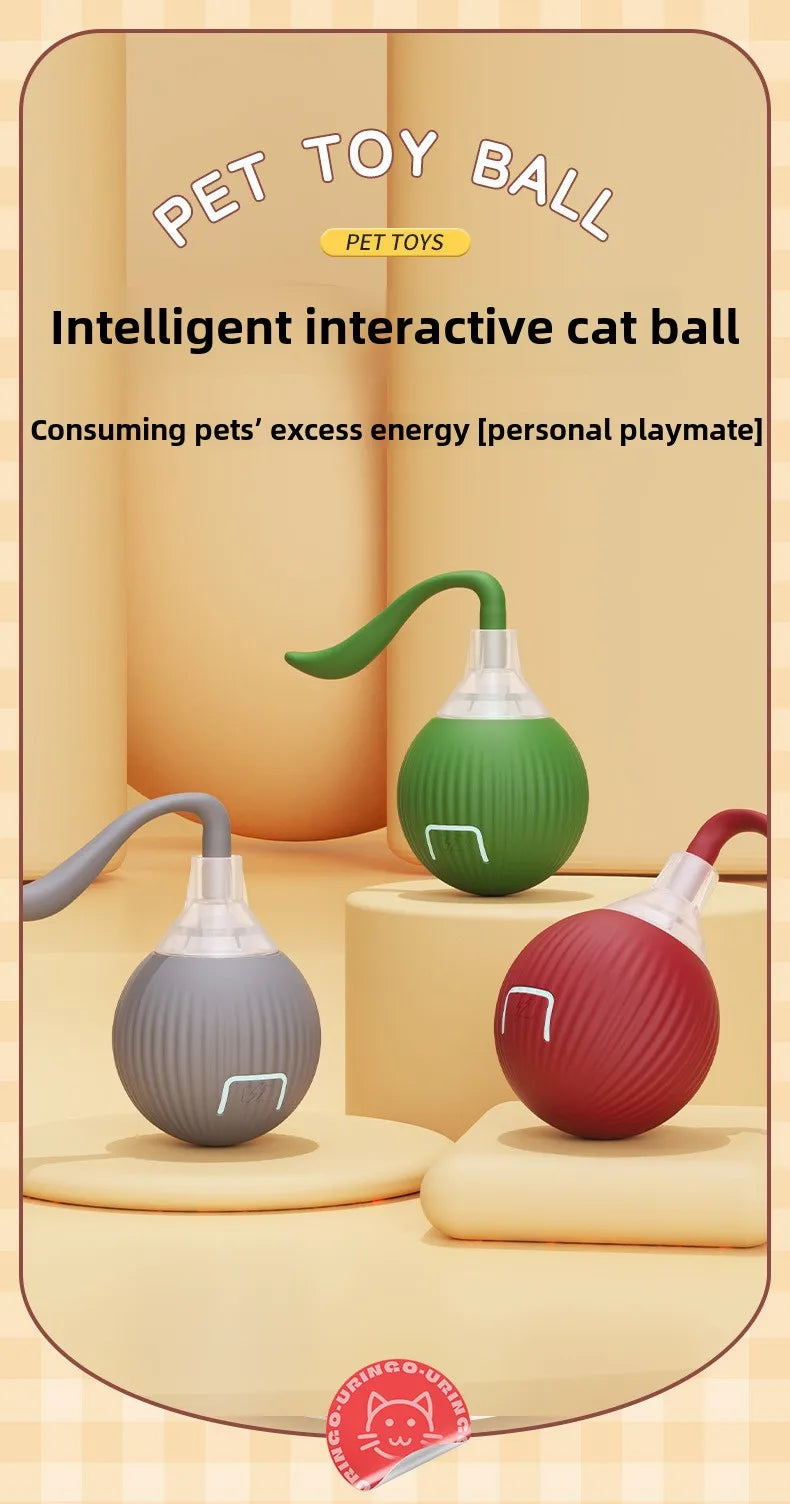 Cat Toys for Cats Ball Dog Toy Ball Electronic Interactive Pet Toy USB Automatic Moving Bouncing for Puppy Cat Products