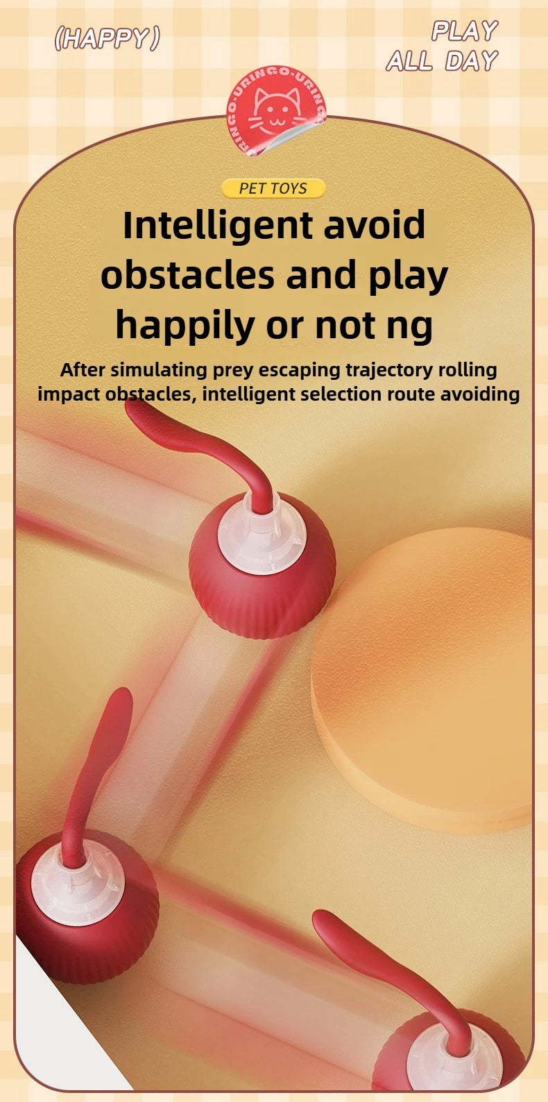 Cat Toys for Cats Ball Dog Toy Ball Electronic Interactive Pet Toy USB Automatic Moving Bouncing for Puppy Cat Products