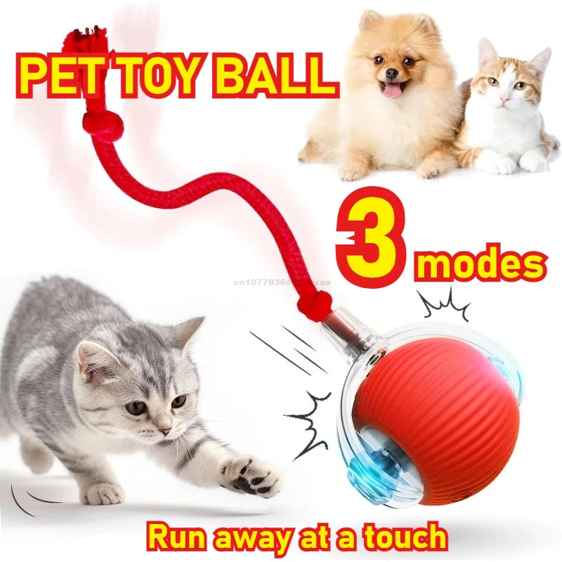 Cat Toys for Cats Ball Dog Toy Ball Electronic Interactive Pet Toy USB Automatic Moving Bouncing for Puppy Cat Products
