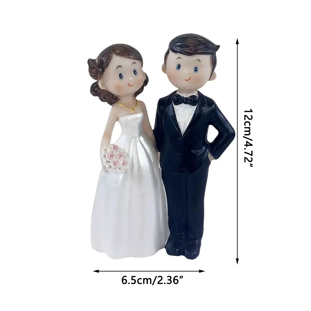 16 types Synthetic Resin Bride&Groom Couple Cake Topper Wedding Decoration Figurine Gift Valentine's Day Engagement Decor
